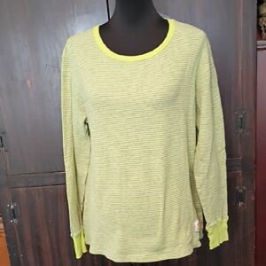 Old Navy Lime Green Striped Long Sleeve Top XL
